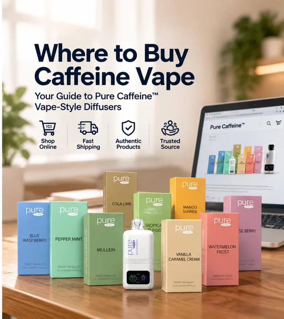 Where to buy nicotine-free caffeine vape-style diffusers